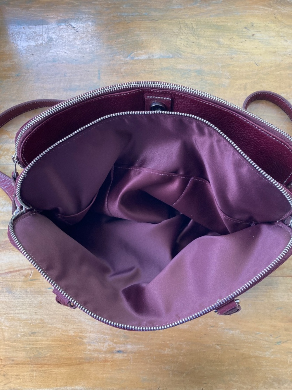 Purple Roots Pebbled Leather Bag - Picture 8 of 12